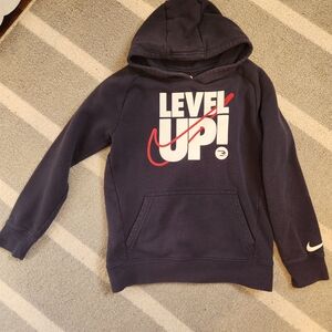 Nike Kids Navy Hoodie - Level Up Design
